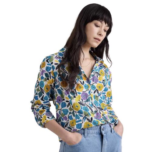 Seasalt Cornwall Larissa Shirt Zennor Blooms Chalk