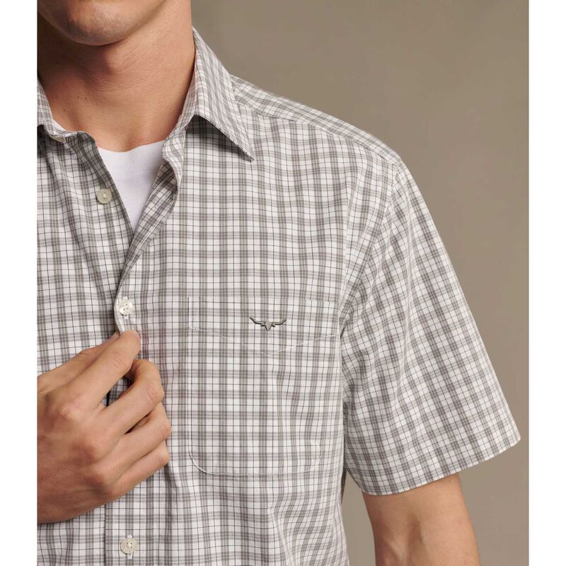 R.M. Williams Winton Poplin Check Ss Shirt image number 2