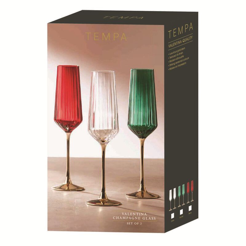 Tempa Valentina Clear 2pk Champagne Glass image number 2