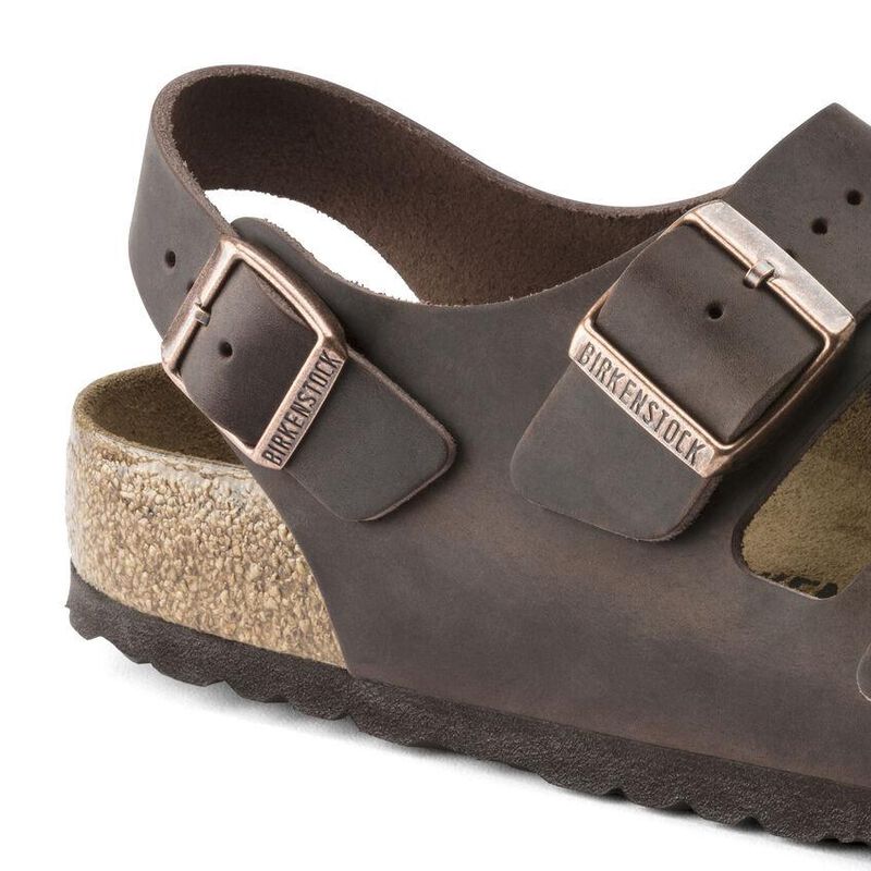 Birkenstock Milano Oiled Leather Habana Regular Width Sandal image number 2