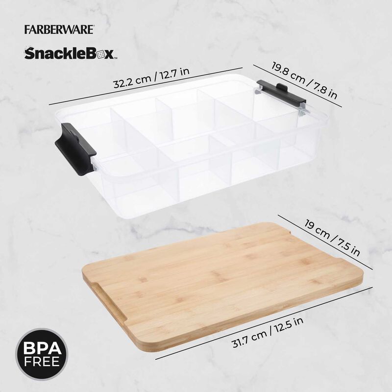 Farberware Snacklebox Bamboo Board And Box 20x32cm image number 2