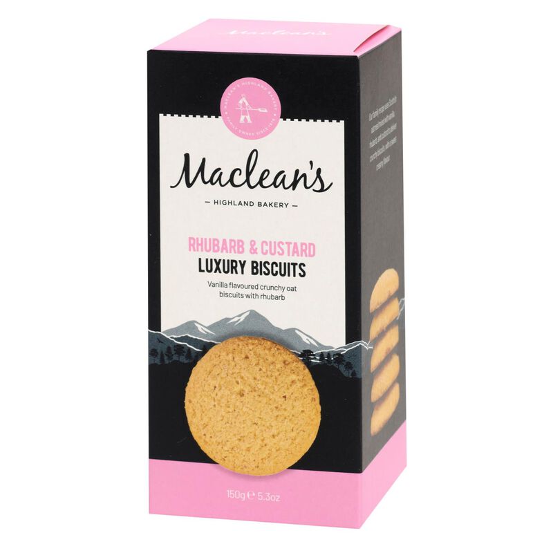 Macleans Highland Bakery Rhubarb And Custard Luxury Biscuits 150G image number 0
