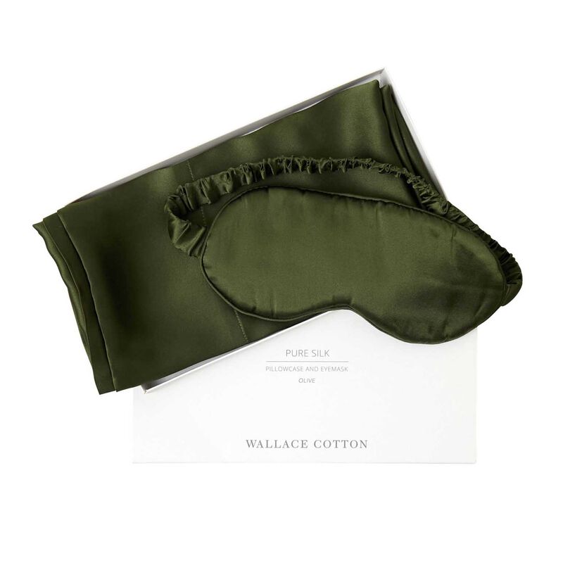 Wallace Cotton Silk Pillowcase & Eye Mask Gift Box Set image number 0