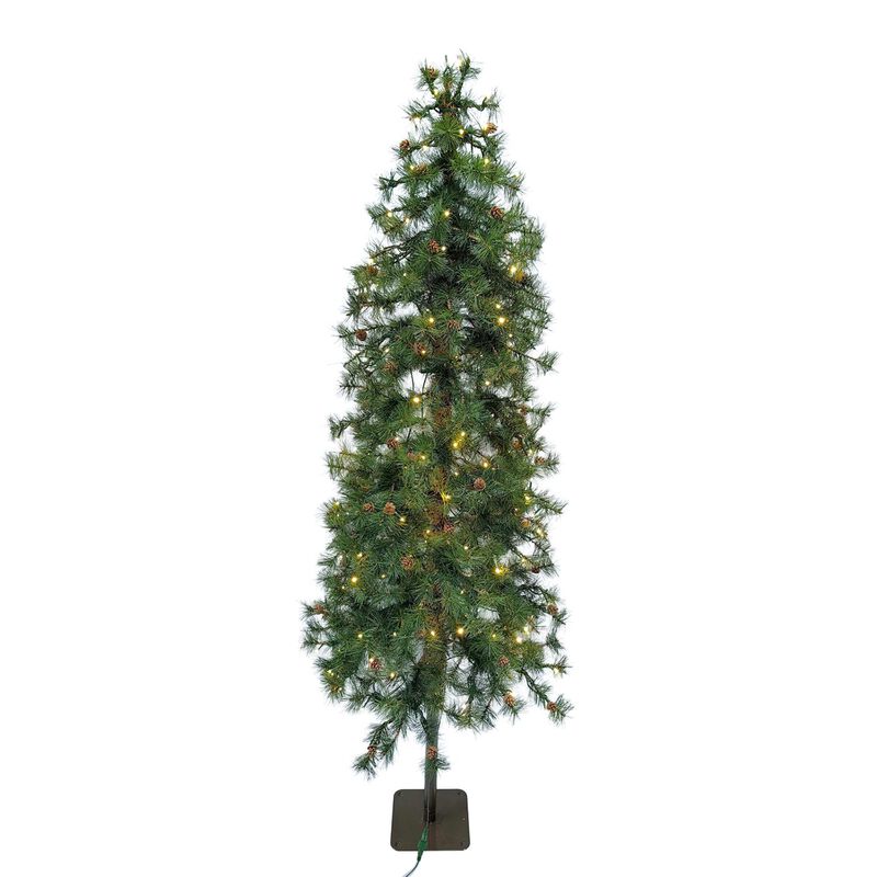 6' Needle Pine Tree with Cones & 200 Led Lights & 316 Tips image number 0