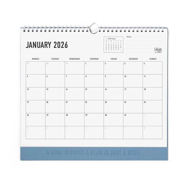 Letts of London Wall Calendar Conscious 300x270mm Ocean 2026 image number 0