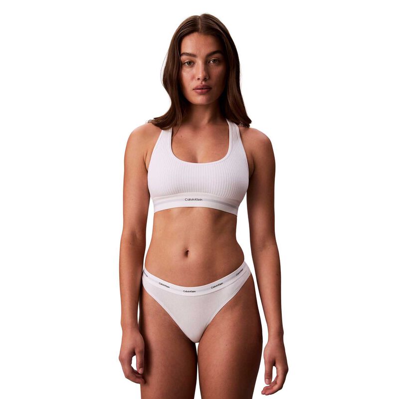 Calvin Klein Cotton Stretch Rib Thong image number 0