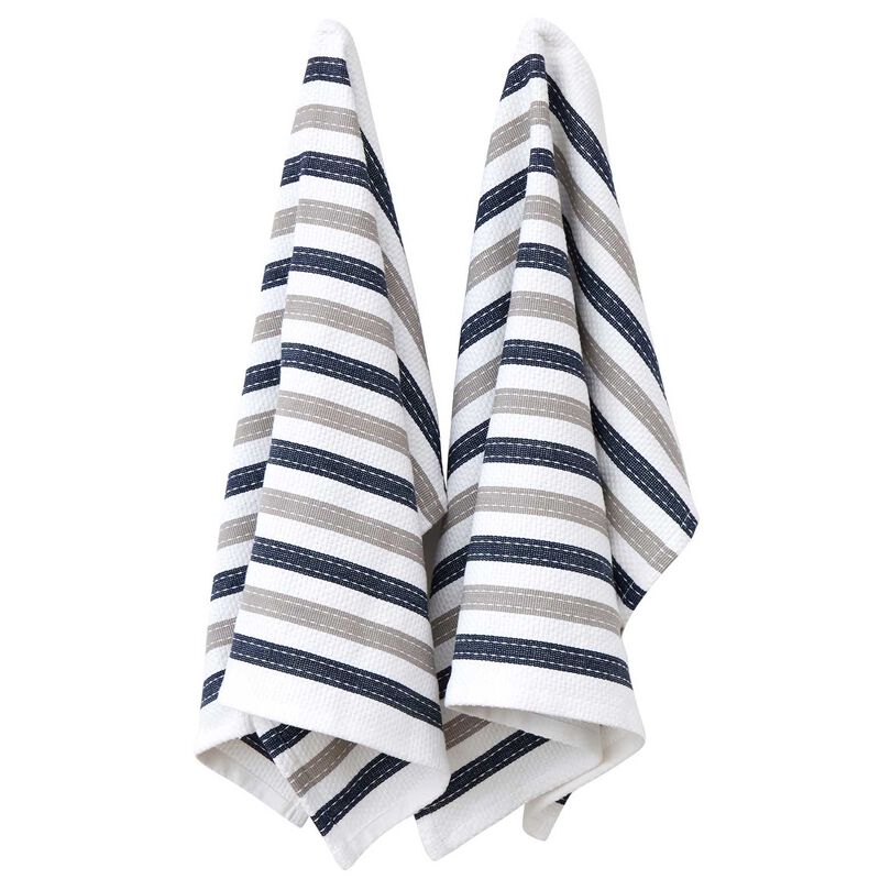 Wallace Cotton Stripe Tea Towel Set Of 2 image number 1