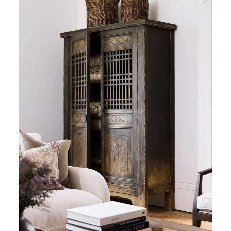 French Country Nomad 2 Door Cabinet  Blackened image number 3