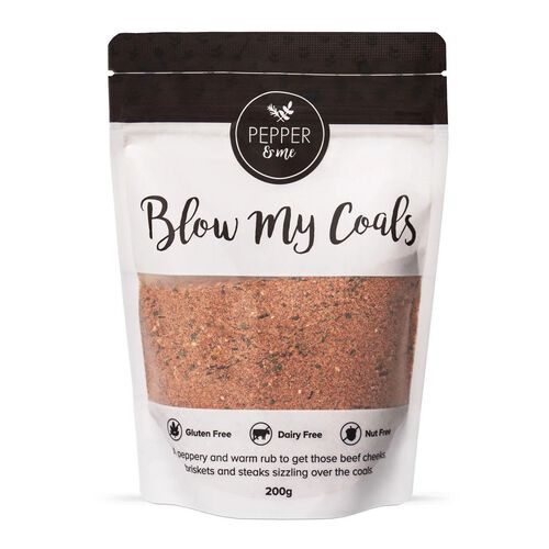 Pepper & Me Blow My Coals BBQ Beef Rub Bag 200g