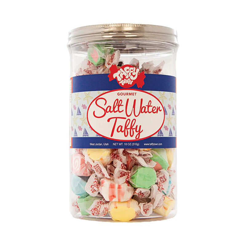 Taffy Town Assorted Saltwater Taffy Gift Canister 510g image number 0