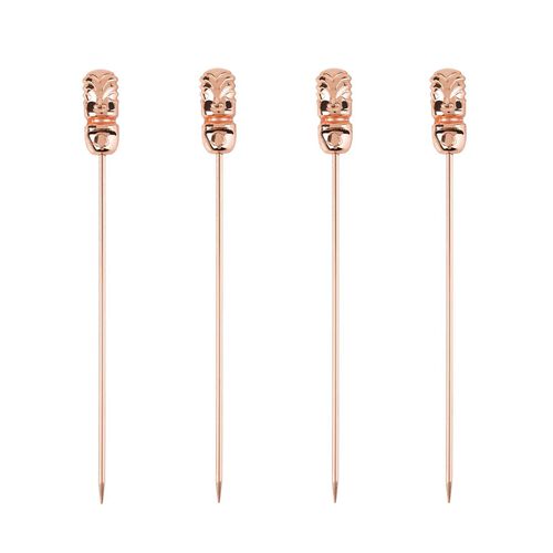Viski Pacific Tiki Cocktail Picks in Copper Set Of 4