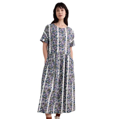 Seasalt Cornwall Brouse Dress Etched Bloom Chalk