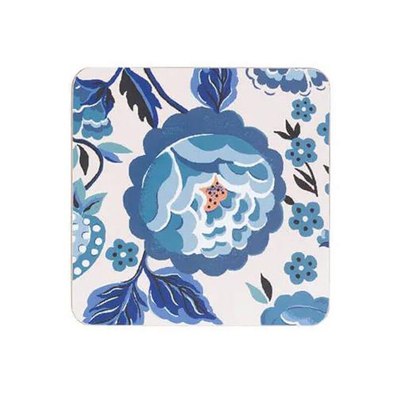 Cath Kidston Strawberry Garden 4Pk Blue Cork Back Coaster image number 2