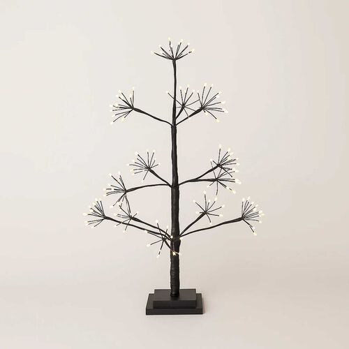 Stellar Haus 60cm Black Warm White Starburst LED Tree