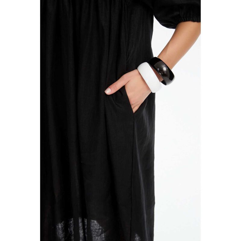 TIRELLI Puff Sleeve Gather Front Dress image number 2