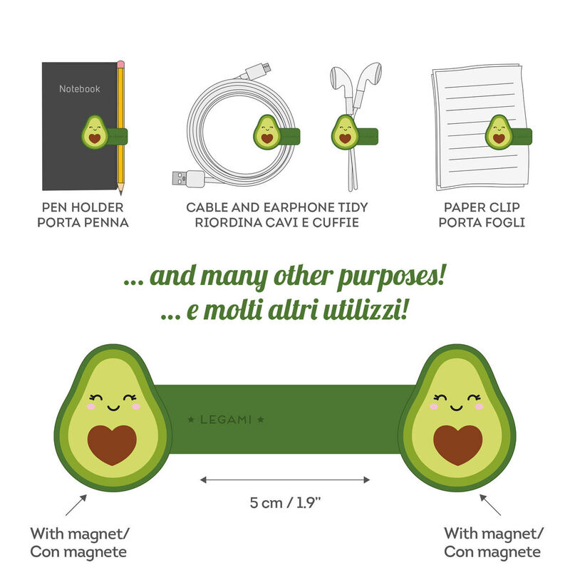 Legami Avocado Magnetic Clip image number 2