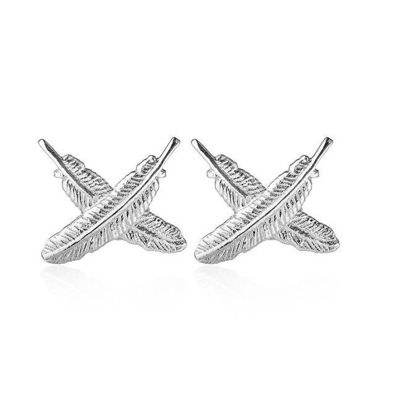 Boh Runga Feather Kisses Stud Earrings Silver image number 0