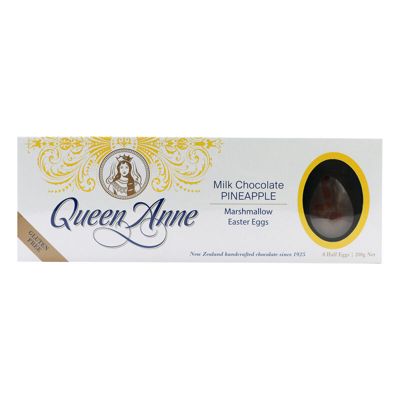 Queen Anne Milk Chocolate Pineapple Marshmallow Easter Eggs 200g image number 0