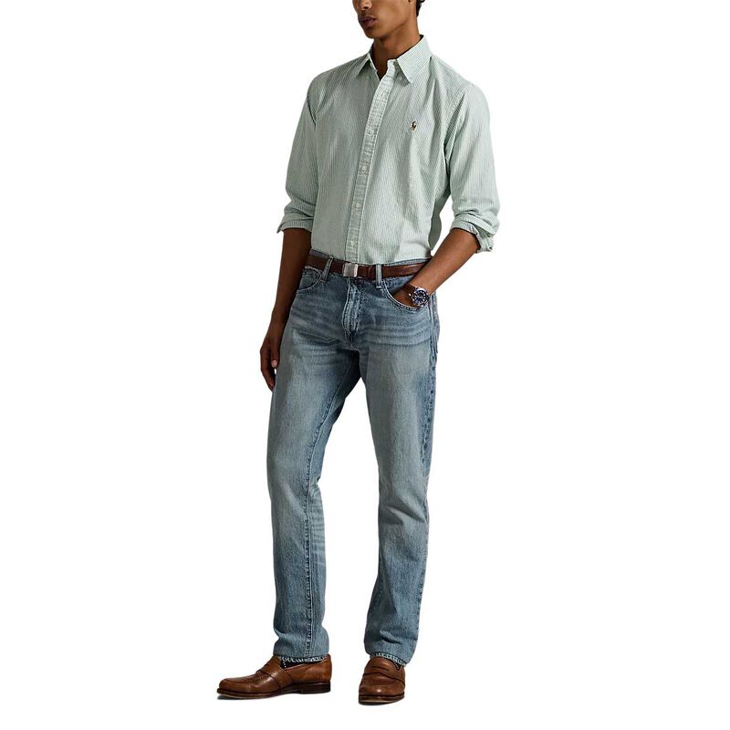 Polo Ralph Lauren Custom Fit Striped Oxford Shirt image number 3