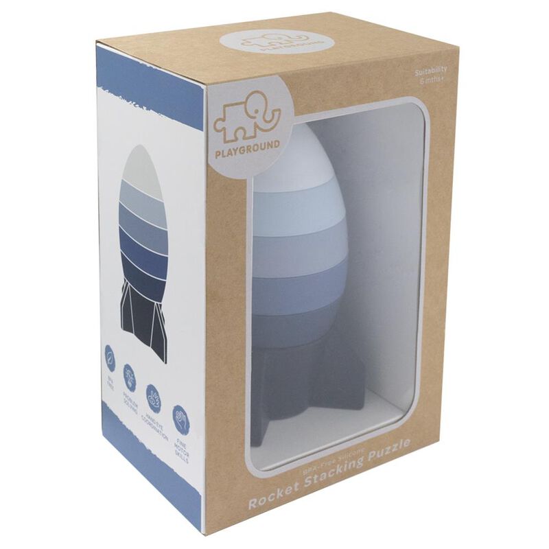 Living Textiles Silicone Rocket Stacking Puzzle image number 1