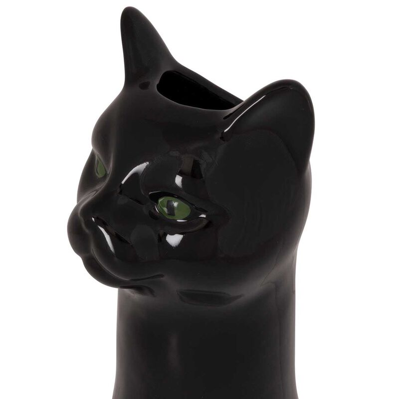 Emporium Asian Cat Vase - Black image number 2