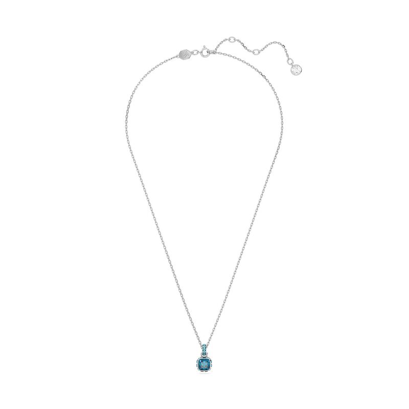 Swarovski Birthstone Square Cut Pendant - December Blue image number 1