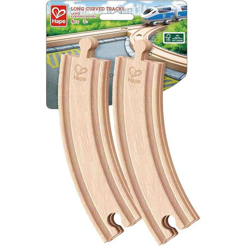 Hape Track 4Pcs Long Curved image number 2