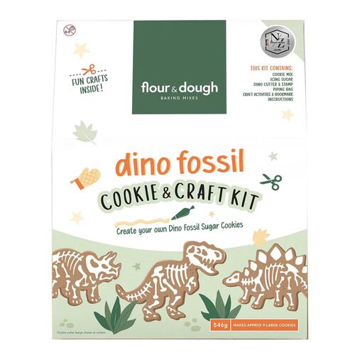 Flour & Dough Dino Fossil Cookie & Craft Kit 546g
