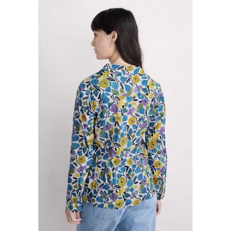Seasalt Cornwall Larissa Shirt Zennor Blooms Chalk image number 1