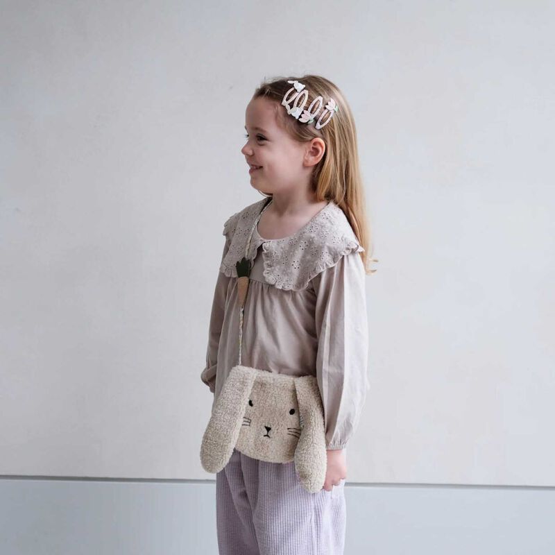 Mimi & Lula Fluffy Bunny Bag Beige image number 2
