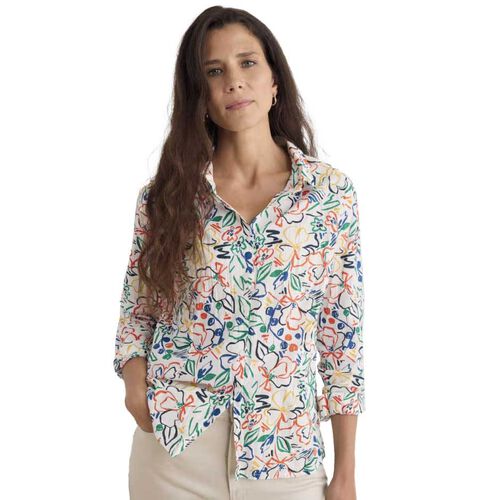 Seasalt Cornwall Larissa Shirt Painters Garden Chalk