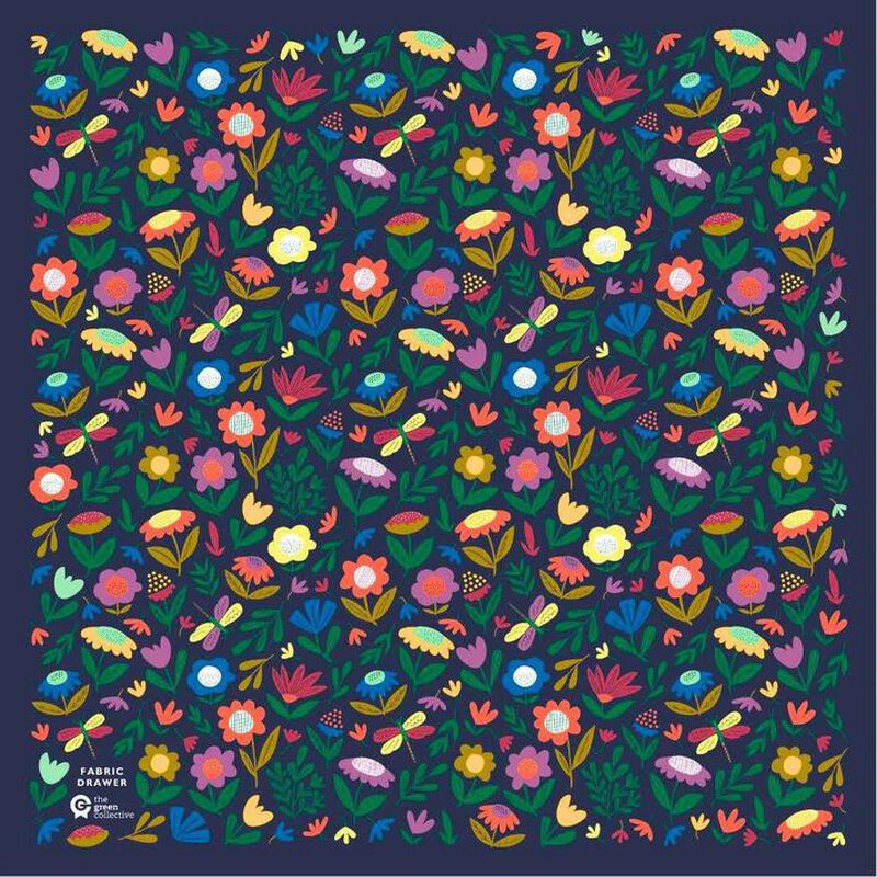 HANK 9. MEADOW by Beck of Fabric Drawer Organic Cotton Handkerchief image number 2