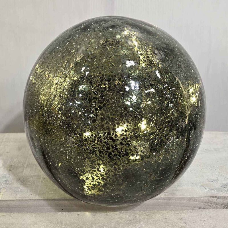 Stellar Haus Green 12cm Crackle Orb image number 1