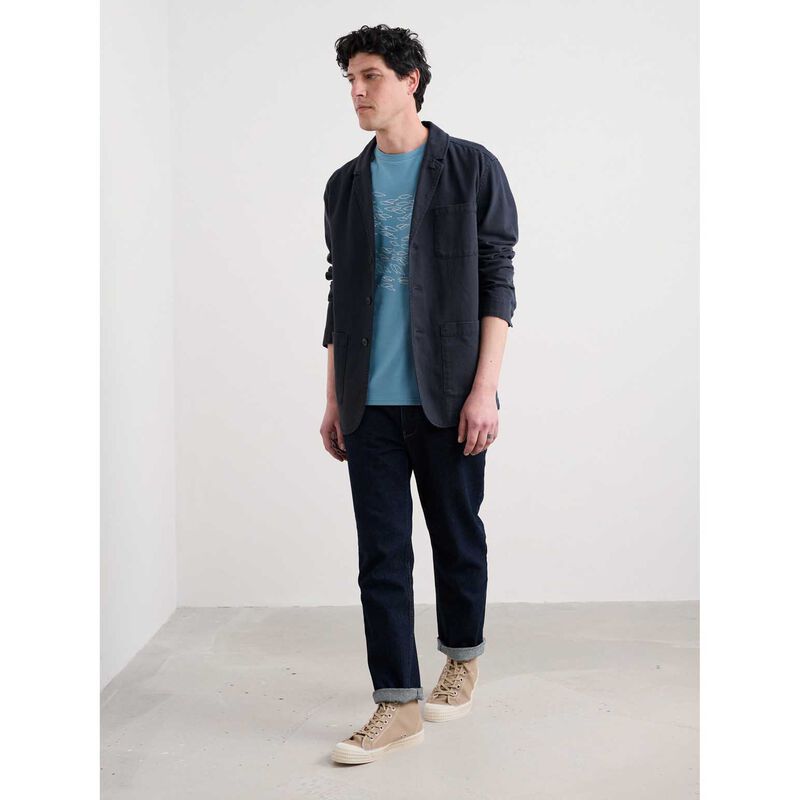 Seasalt Cornwall Midwatch T-Shirt Shoal Sketch Hydrangea image number 3