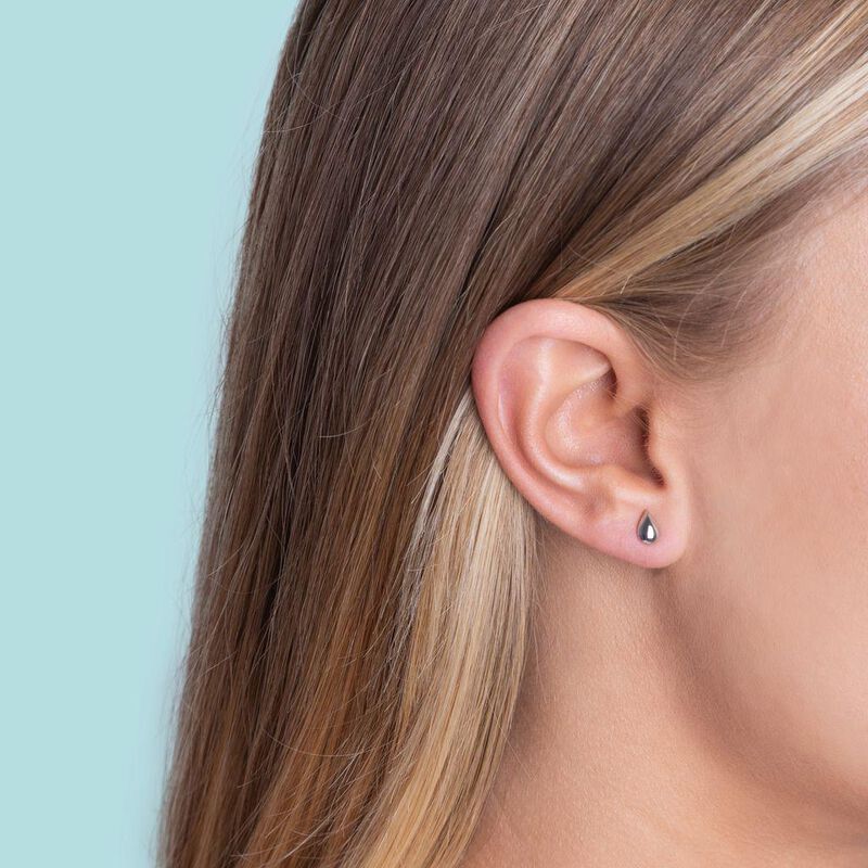 Boh Runga Droplet Stud Earring Silver image number 1