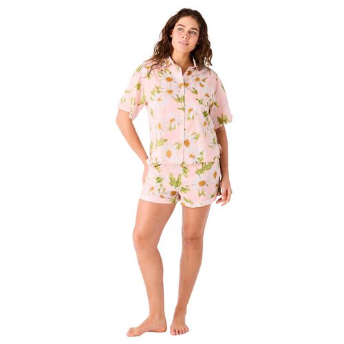 Kip&Co Sweet Daisy Adult Organic Cotton Short Sleeve Shirt & Short PJ Set