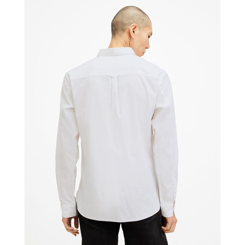 AllSaints Hawthorne Ramskull Stretch Fit Shirt image number 13
