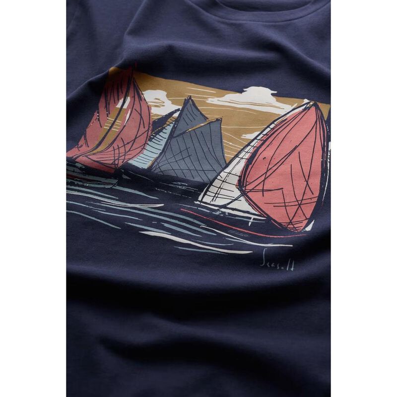 Seasalt Cornwall Men's Midwatch T-Shirt Falmouth Races Maritime image number 2