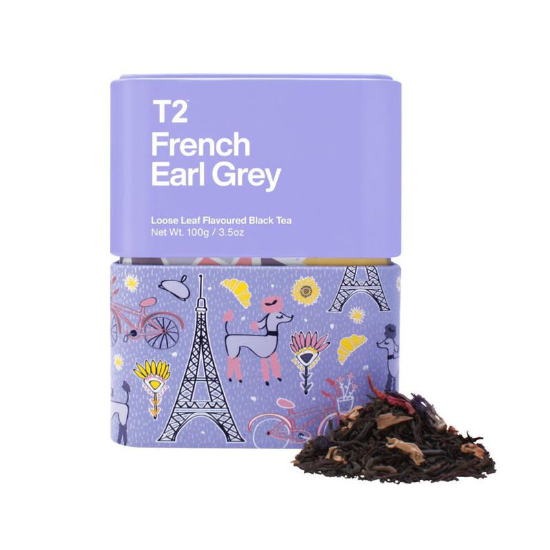 T2 French Earl Grey Loose Leaf Icon Tin 100g image number 0