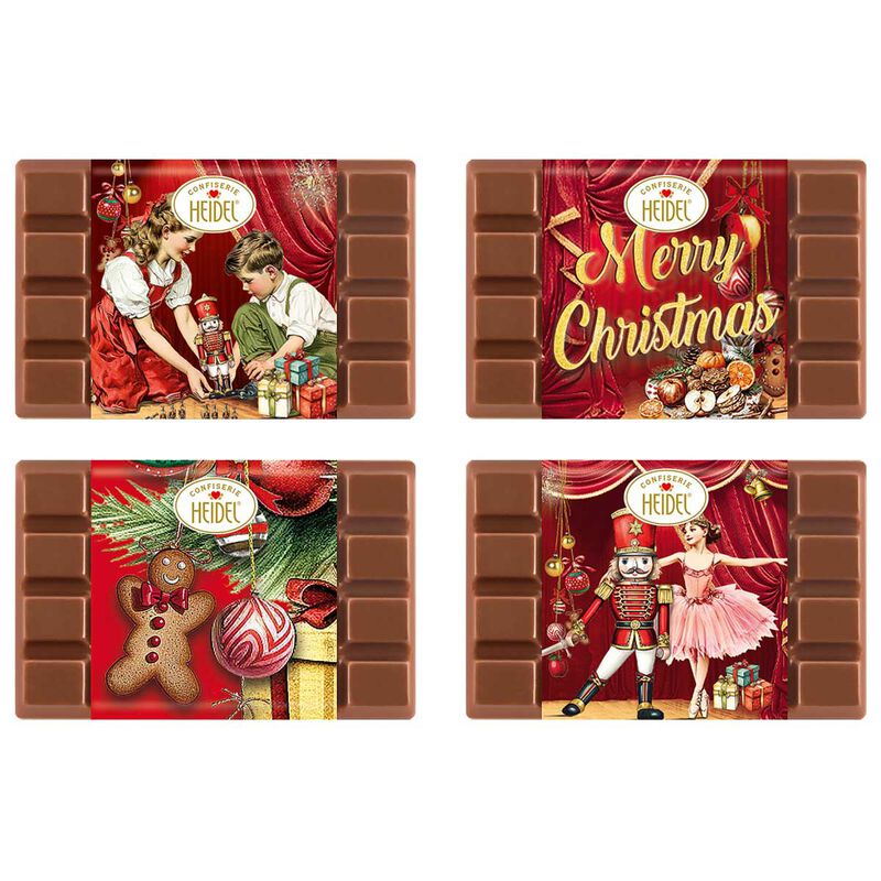 Heidel Christmas Fairy Tale Tin Box with 9 Mini Milk Chocolate Bars 90g image number 2