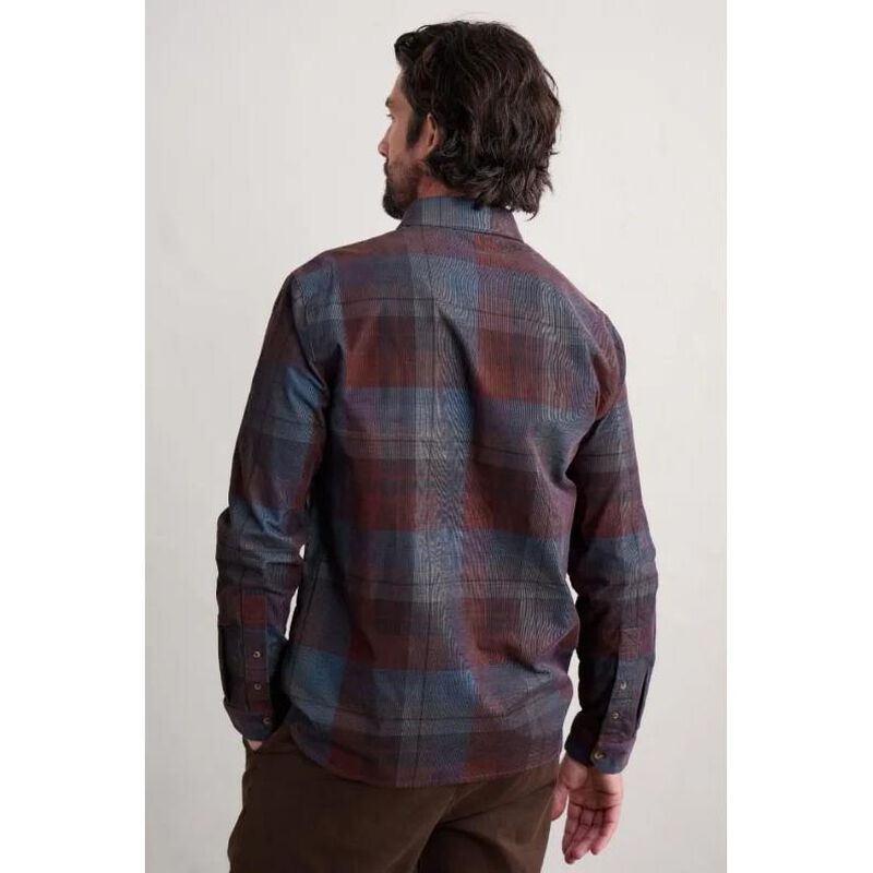 Seasalt Cornwall Men's Shoreman Shirt Long Ships Bitter Cocoa image number 1