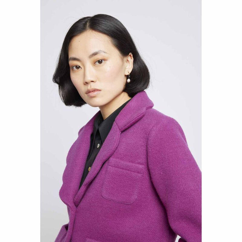 Twenty Seven Names Purple Flag Scalloped Blazer image number 2