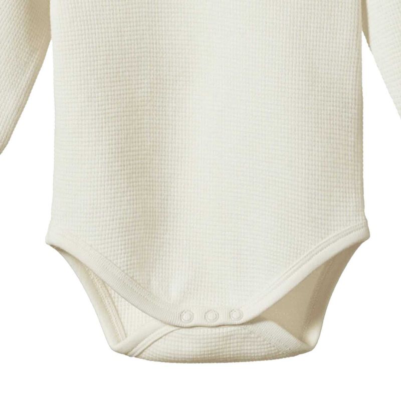 Nature Baby Henley Long Sleeve Bodysuit Waffle image number 2