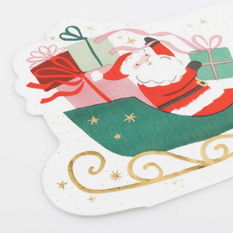 Meri Meri Sleigh Napkins x 6 image number 1