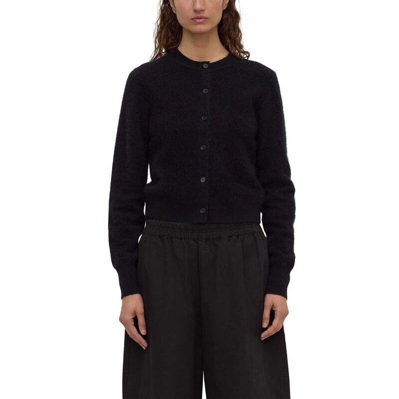Assembly Label Carina Merino Wool Long Sleeve Cardigan Black image number 0