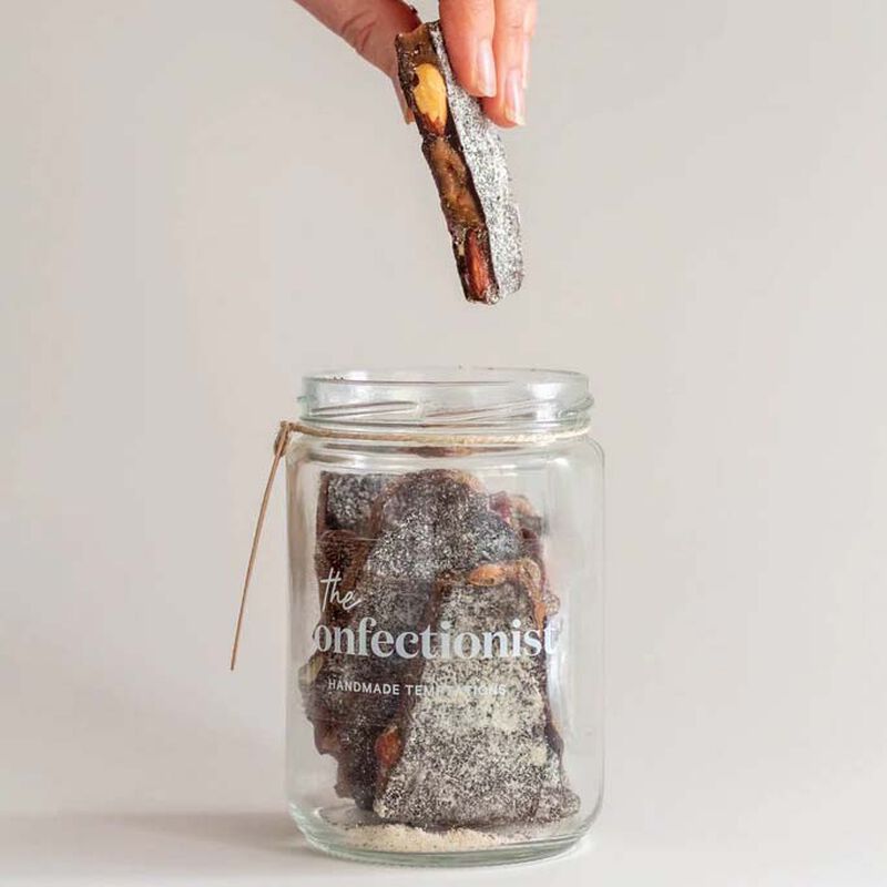 The Confectionist Handmade Almond Toffee with Dark Chocolate Jar 200g image number 1