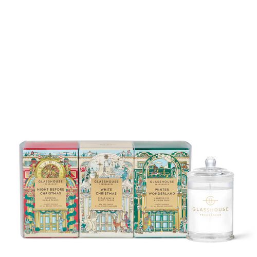 Glasshouse Fragrances 3X60G Christmas Candle Trio