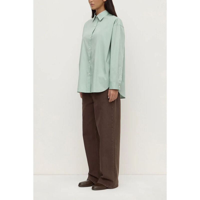 Assembly Label Marigold Poplin Long Sleeve Shirt Mint image number 3