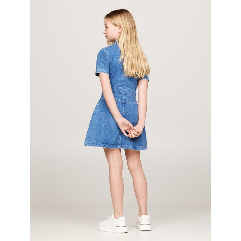 Tommy Hilfiger Denim Dress Mid Blue Ss 8-14Y image number 1