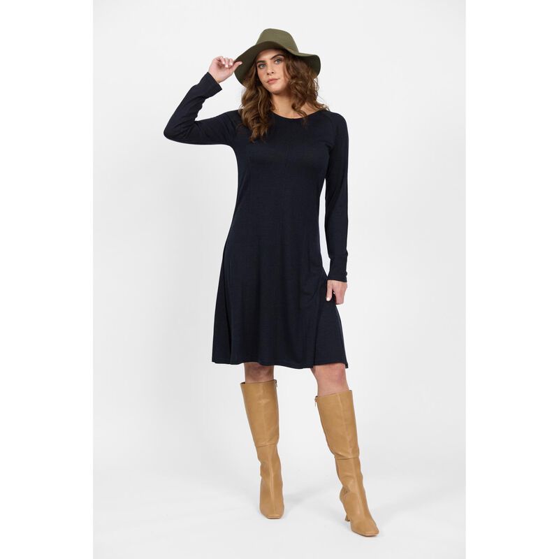 Vassalli 100% Merino Long Sleeve Swing Dress image number 8